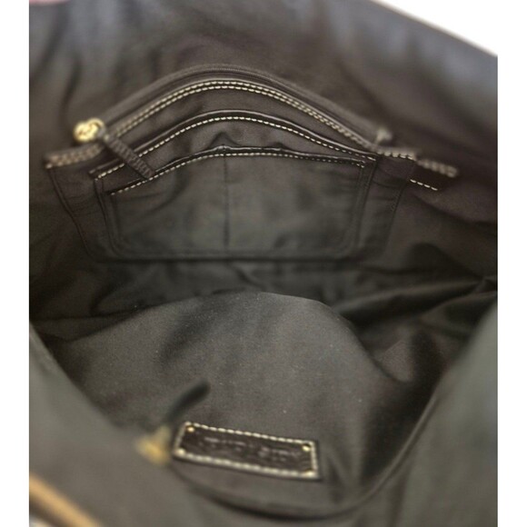 Kate Landry Pebbled Leather Satchel Shoulder Bag Large  heavy Well Made Black - Picture 9 of 12